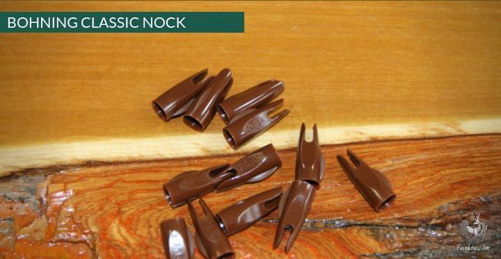 BOHNING PLASTIC NOCKS 5/16 , 11/32 MULTIPLE COLOURS AVAILABLE-Nock-Bohning-Brown-5/16-Fairbow