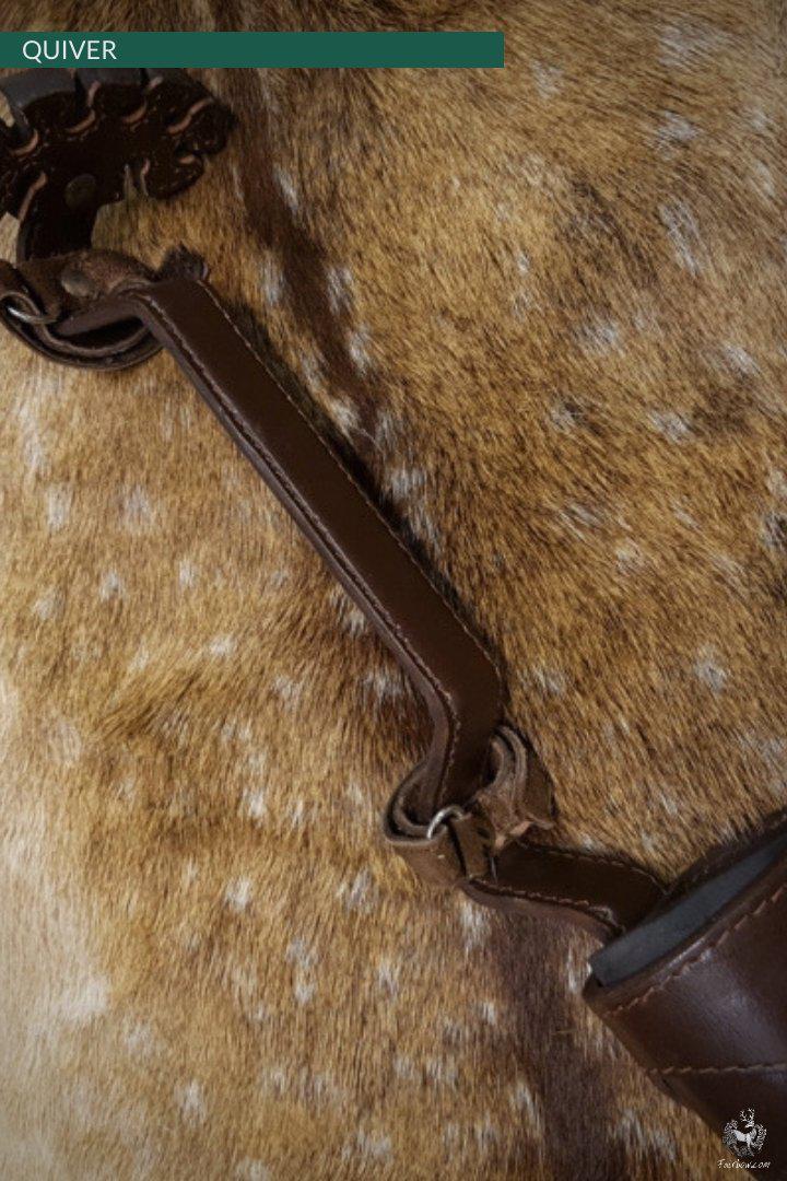 BOWQUIVER, SMALL. LEATHER. FOR BOWS WITH A SHORT RISER.-Quiver-Fairbow-Fairbow