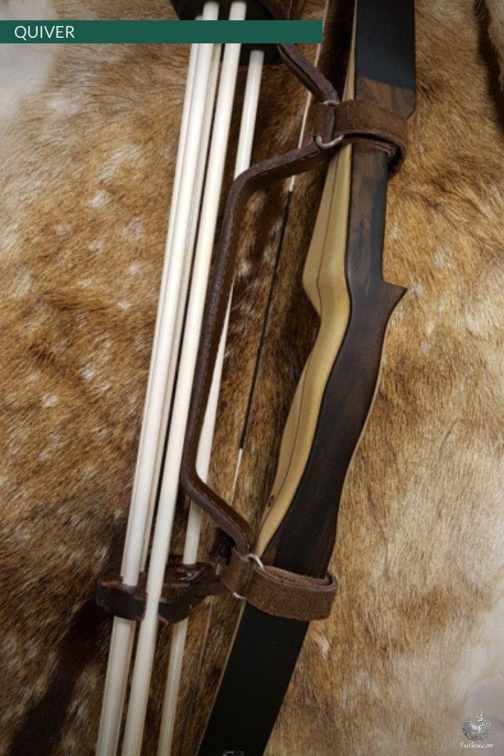 BOWQUIVER, SMALL. LEATHER. FOR BOWS WITH A SHORT RISER.-Quiver-Fairbow-Fairbow