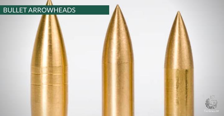 BULLET BRASS SCREW ON TAPER / CONIC 11/32 ARROWHEAD PER DOZEN-arrow point-Fairbow-80 grain-Fairbow