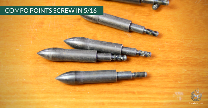 COMBO POINT FOR INSERTS 5/16 PER DOZEN-arrow point-Fairbow-250 grain-Fairbow