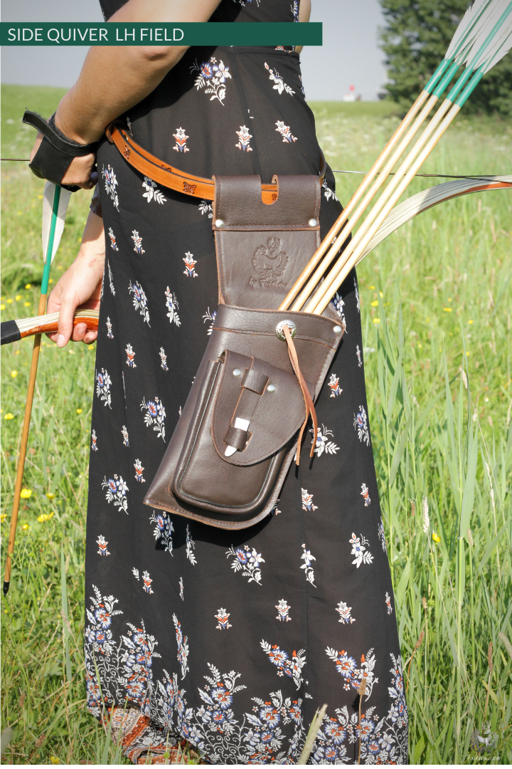 DARK BROWN / BLACK SIDE / HIP QUIVER-Quiver-Fairbow-Left handed-Brown-Fairbow