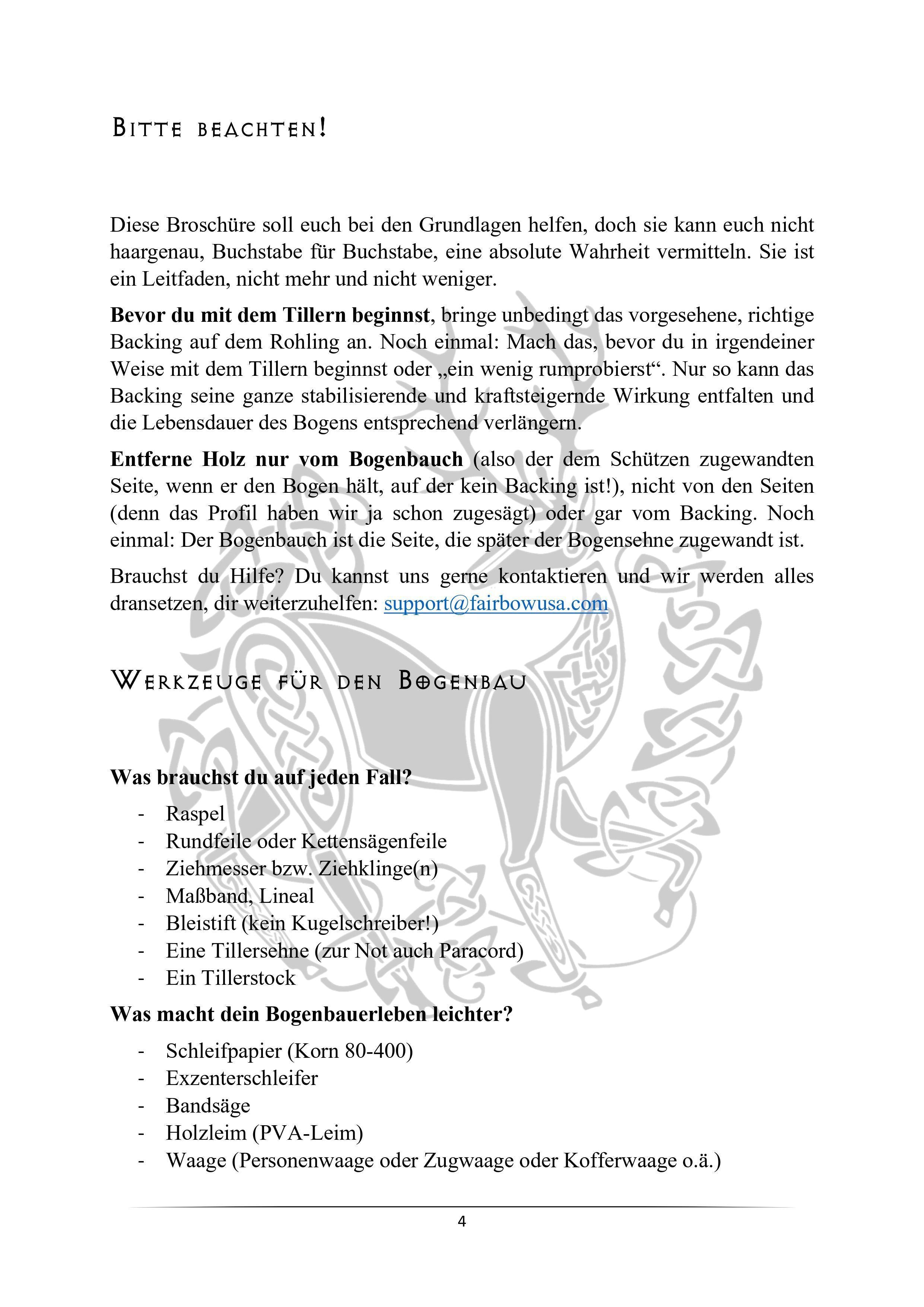 DEIN EINSTIEG IN DEN BOGENBAU FREE E-BOOKLET-Book-Fairbow-Fairbow