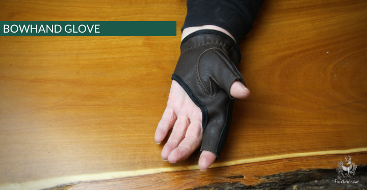 DELUXE BOW HAND PROTECTOR / GLOVE, DARK BROWN LEATHER-Glove-Fairbow-S-Left Hand-Fairbow