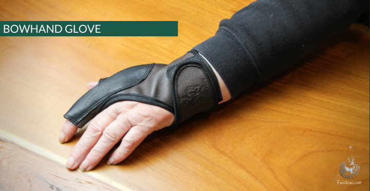 DELUXE BOW HAND PROTECTOR / GLOVE, DARK BROWN LEATHER-Glove-Fairbow-S-Left Hand-Fairbow