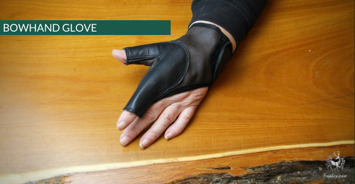 DELUXE BOW HAND PROTECTOR / GLOVE, DARK BROWN LEATHER-Glove-Fairbow-S-Left Hand-Fairbow