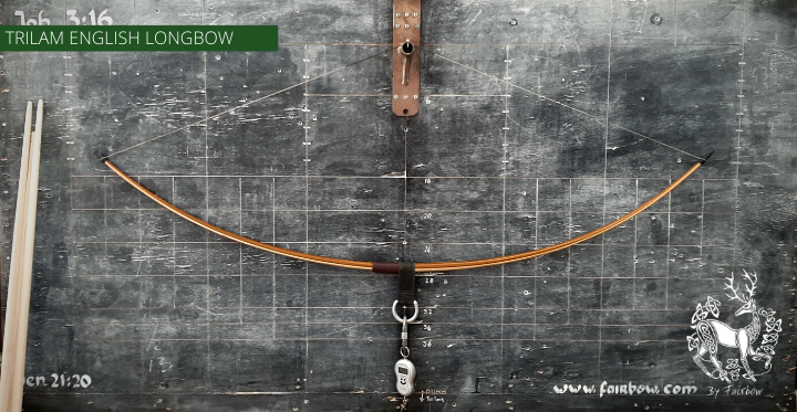 ENGLISH LONGBOW, GREENHEART SUPERCORE HICKORY SUPERIOR 55@28 66@32-Bow-Fairbow-Fairbow