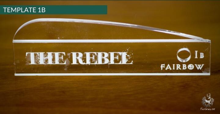 FEATHER CUTTING TEMPLATE PRE-GLUE (1-40)-Tool-Fairbow-Left wing-Rebel no.1-Fairbow