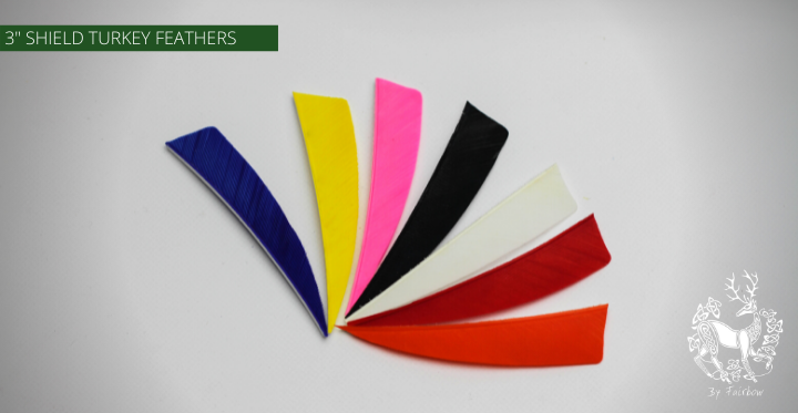 FEATHERS 3 INCH SHIELD PER DOZEN (RW)-Feathers-Fairbow-Black-Fairbow