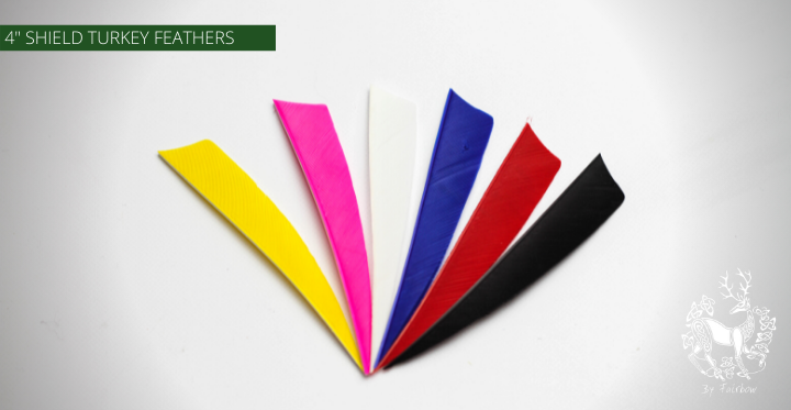 FEATHERS 4 INCH SHIELD PER DOZEN (RW)-Feathers-Fairbow-Black-Fairbow