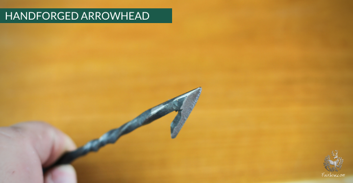 FIRE ARROWHEAD HOOKED, ARROW HAND FORGED 11/32, 3/8, 1/2-arrow point-Fairbow-11/32-Fairbow