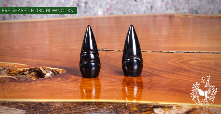 HORN NOCK SET IN BLACK-Horn nocks-Fairbow-Fairbow