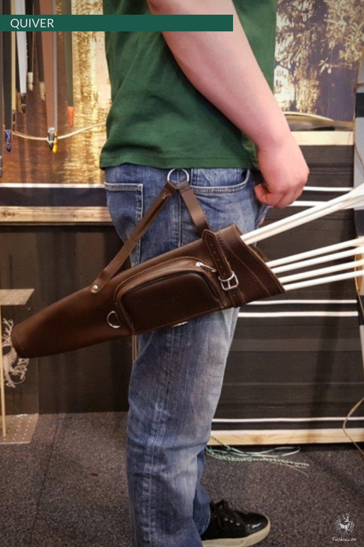 AMERICAN LONGBOW STARTER KIT, BOW, ARROWS, QUIVER, THE WHOLE SHEBANG-longbow-Fairbow-25#-26"-Fairbow