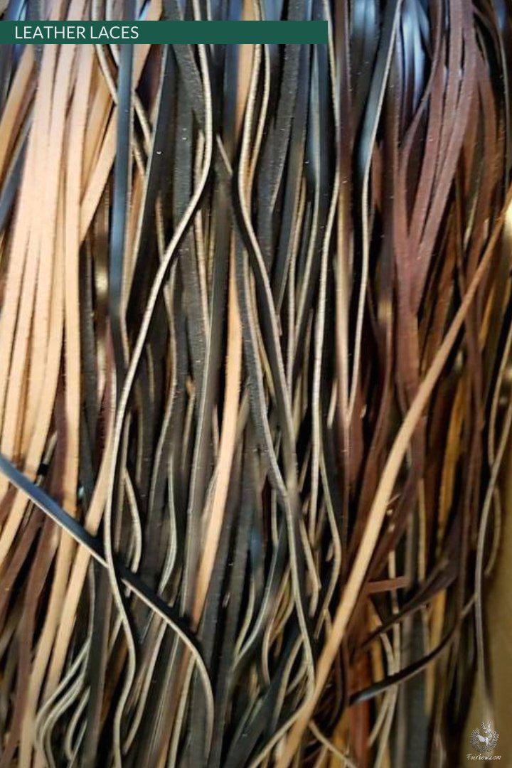 LEATHER THONGING, LACES 135 CM X 5 MM X 1.2 MM-Leather-Fairbow-Black-Fairbow