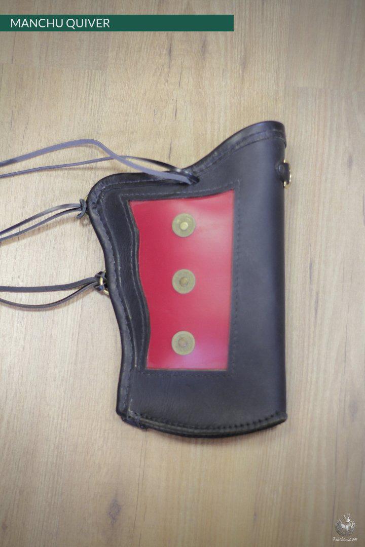 MANCHU QUIVER, THICK SADDLER QUALITY LEATHER, HANDMADE-Quiver-Fairbow-left-Fairbow