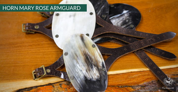 MARY ROSE ARMGUARD HORN AND LEATHER-Protection-Fairbow-Fairbow