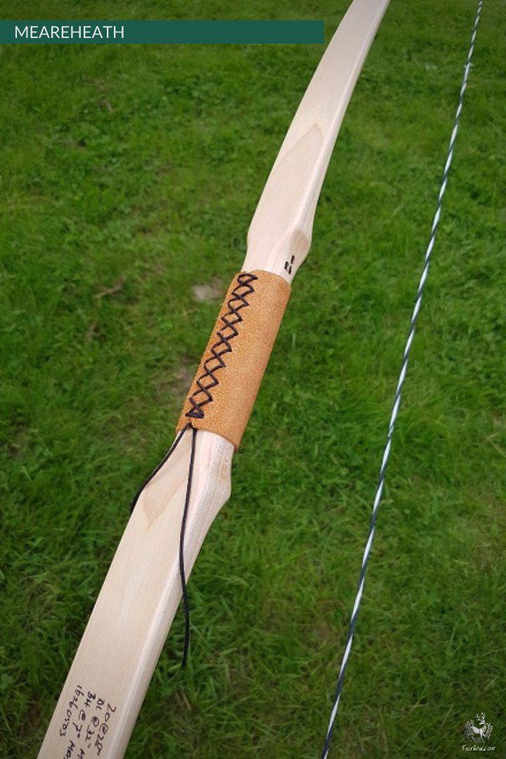 MEARE HEATH BOW, SOLID HICKORY SUPERIOR CUSTOM-War Bow-Fairbow-30-35#-26"-Fairbow