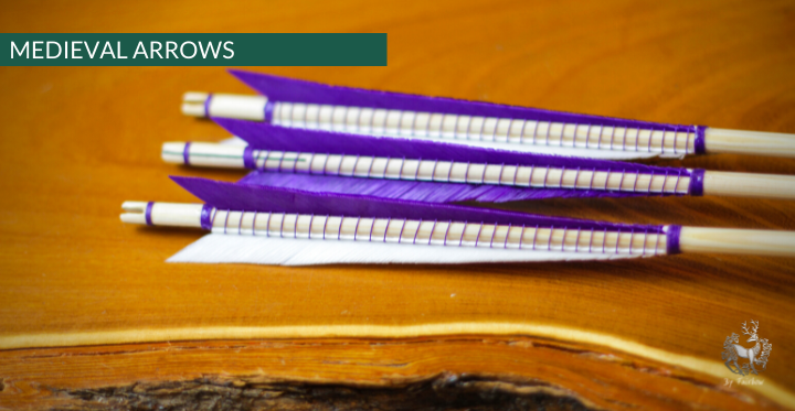 MEDIEVAL ARROW WOODEN SHAFT SELF NOCKED FULLY WHIPPED SET OF 6 ARROWS-Arrow-Fairbow-5/16 INCH SHAFT-Fairbow