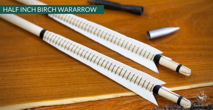 MEDIEVAL ARROW WOODEN SHAFT SELF NOCKED FULLY WHIPPED SET OF 6 ARROWS-Arrow-Fairbow-5/16 INCH SHAFT-Fairbow