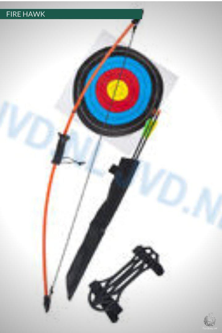 ORANGE STARTER BOW (YOUTH) SET LARGE FIRE HAWK 50INCH-Sundries-Fairbow-Fairbow