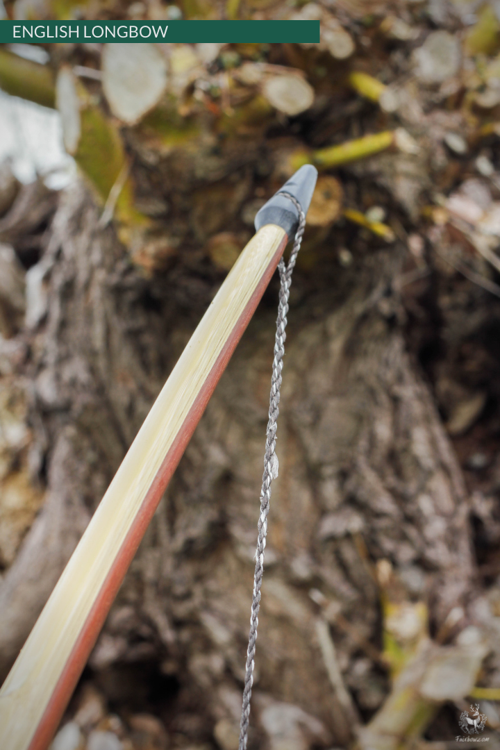QUAD LAMINATED ENGLISH LONGBOW GREENHEART MASSARANDUBA, SUPERCORE, BAMBOO 56 LBS @ 28 INCH-English Longbow-Fairbow-Fairbow