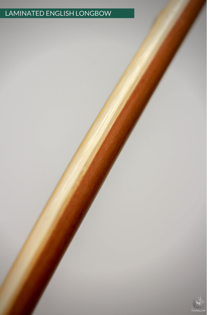 QUAD LAMINATED ENGLISH LONGBOW, MASSARANDUBA, SUPERCORE, BAMBOO 43 LBS @ 28 INCH-English Longbow-Fairbow-Fairbow