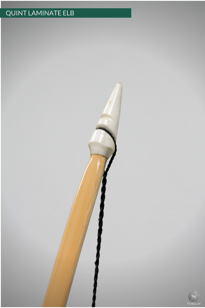 QUINT LAM. ENGLISH LONGBOW 5 TYPES OF WOOD (!) SUPERIOR 50 LBS @ 28 INCH-English Longbow-Fairbow-Fairbow