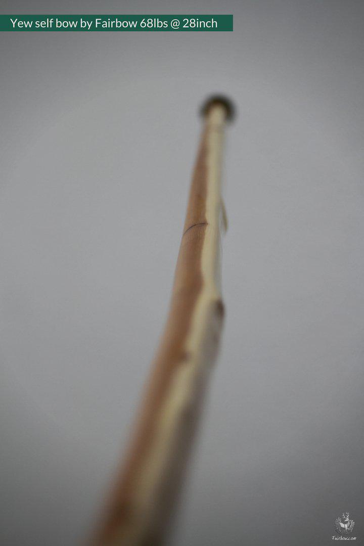 SELF YEW ENGLISH LONGBOW, WARBOW, 68 LBS @ 28 INCH-Bow-Fairbow-Fairbow