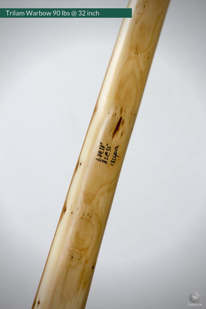 SELF YEW ENGLISH LONGBOW, WARBOW, 68 LBS @ 28 INCH 'WOUNDED KNEE"-Bow-Fairbow-Fairbow