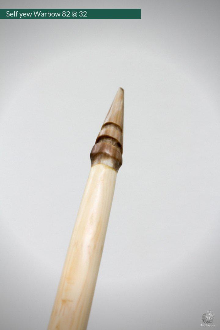 SELF YEW ENGLISH LONGBOW, WARBOW, 68 LBS @ 28 INCH 'WOUNDED KNEE"-Bow-Fairbow-Fairbow