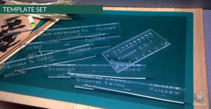 SET PERSPEX FEATHER CUTTING TEMPLATES 5 UNIQUE SHAPES-Tool-Fairbow-Fairbow
