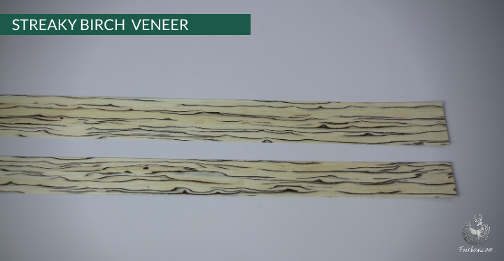 STREAKY BIRCH VENEER 72 X 2 INCH 2 STRIPS-Tool-Fairbow-Fairbow