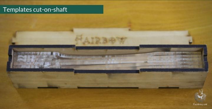 TEMPLATE SET, WARBOW SOCIETY SHAPES, 5 TEMPLATES IN WOODEN BOX-Tool-Fairbow-Fairbow
