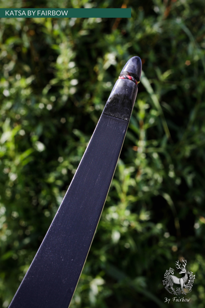 THE KATSA BOW, 29 LB, TIGERWOOD, BLACK, SWIRLY DARK NOCKS-Bow-Fairbow-Fairbow