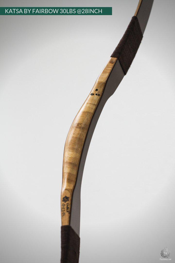 THE KATSA BOW, 30 LBS @ 28 INCH BROWN GLASS WITH SEA BLACK NOCKS-Bow-Fairbow-Fairbow