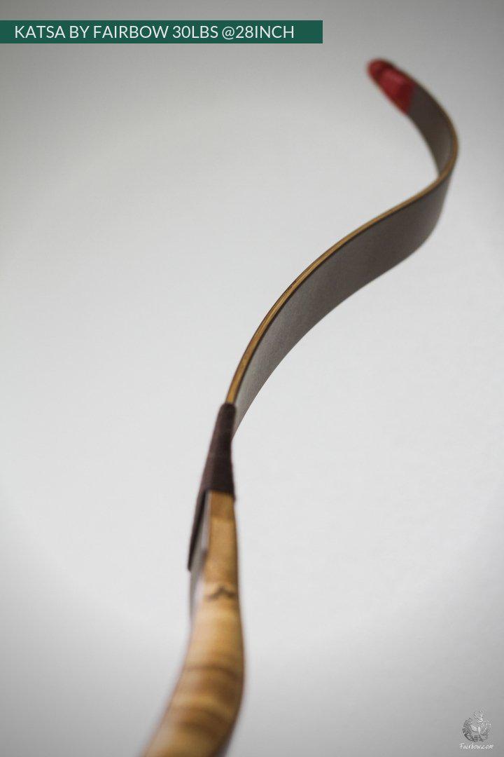 THE KATSA BOW, 30 LBS @ 28 INCH BROWN GLASS WITH SEA BLACK NOCKS-Bow-Fairbow-Fairbow