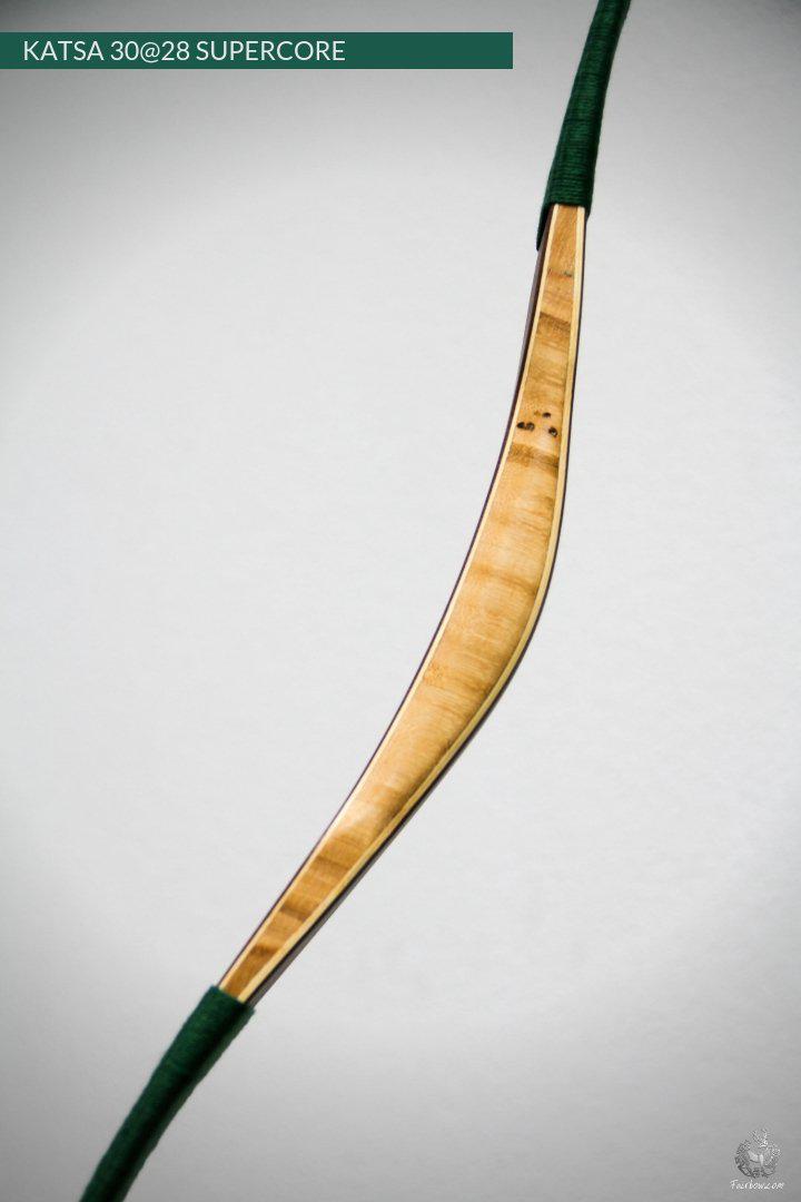 THE KATSA BOW, 30 LBS @ 28 INCH BROWN GLASS WITH SWIRLY BLUE NOCKS-Bow-Fairbow-Fairbow