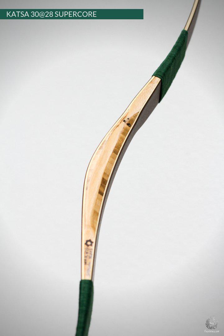 THE KATSA BOW, 30 LBS @ 28 INCH BROWN GLASS WITH SWIRLY BLUE NOCKS-Bow-Fairbow-Fairbow