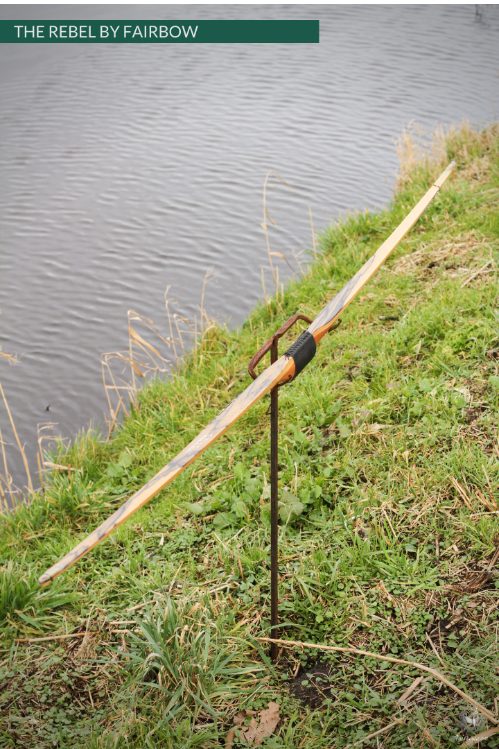 THE REBEL BOW 48@28 EBONY AND STACKED OAKWOOD-Bow-Fairbow-Fairbow