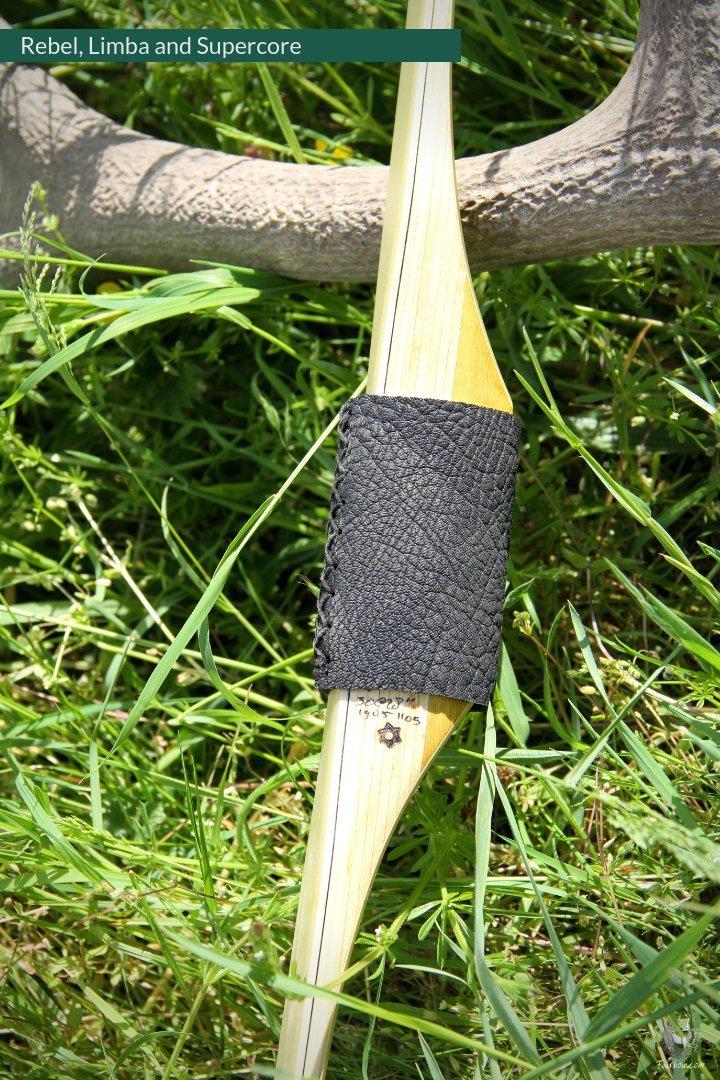 DER REBEL, BOGEN MIT BACKSET, 30@28, KLARES GLAS, BAMBUS UND LIMBA-GRI –  Fairbow