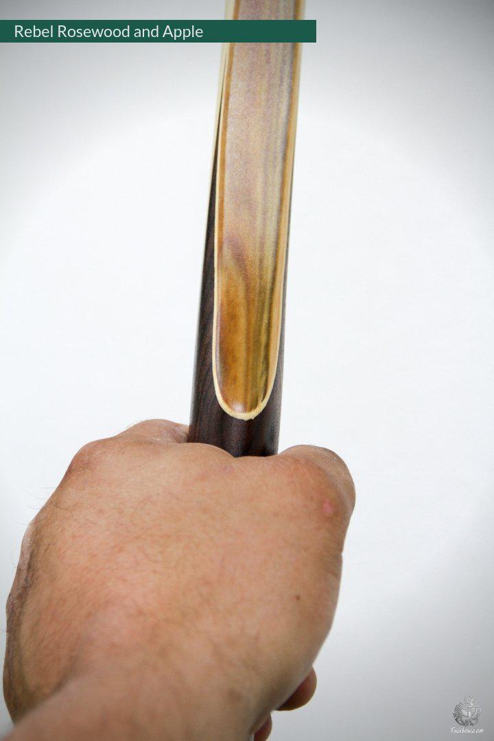 THE REBEL BOW WITH BIRCH BURL 71@28 ROSEWOOD AND APPLE-Bow-Fairbow-Fairbow