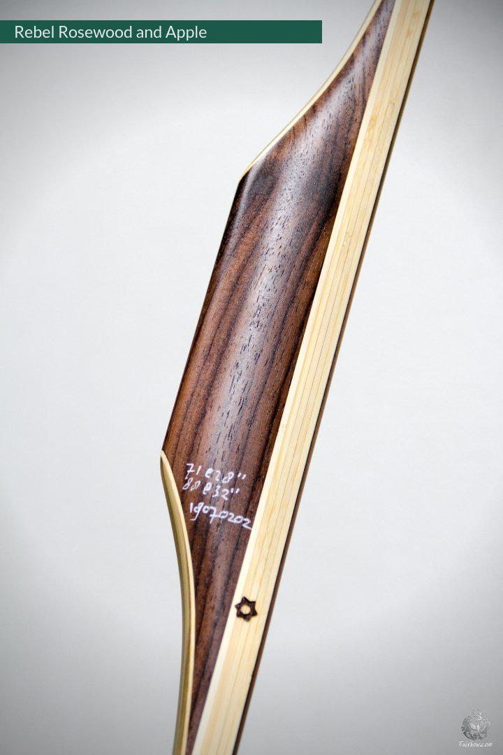 THE REBEL BOW WITH BIRCH BURL 71@28 ROSEWOOD AND APPLE-Bow-Fairbow-Fairbow