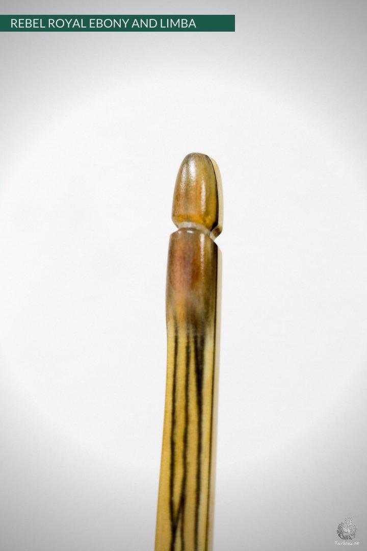 THE REBEL BOW WITH LIMBA 40@28 EBONY AND BLACK AND CLEAR GLASS-Bow-Fairbow-Fairbow