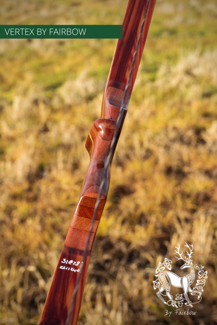 THE VERTEX BOW 68" SPALTED YEW 31 LBS @ 28 INCH RH-Bow-Fairbow-Fairbow