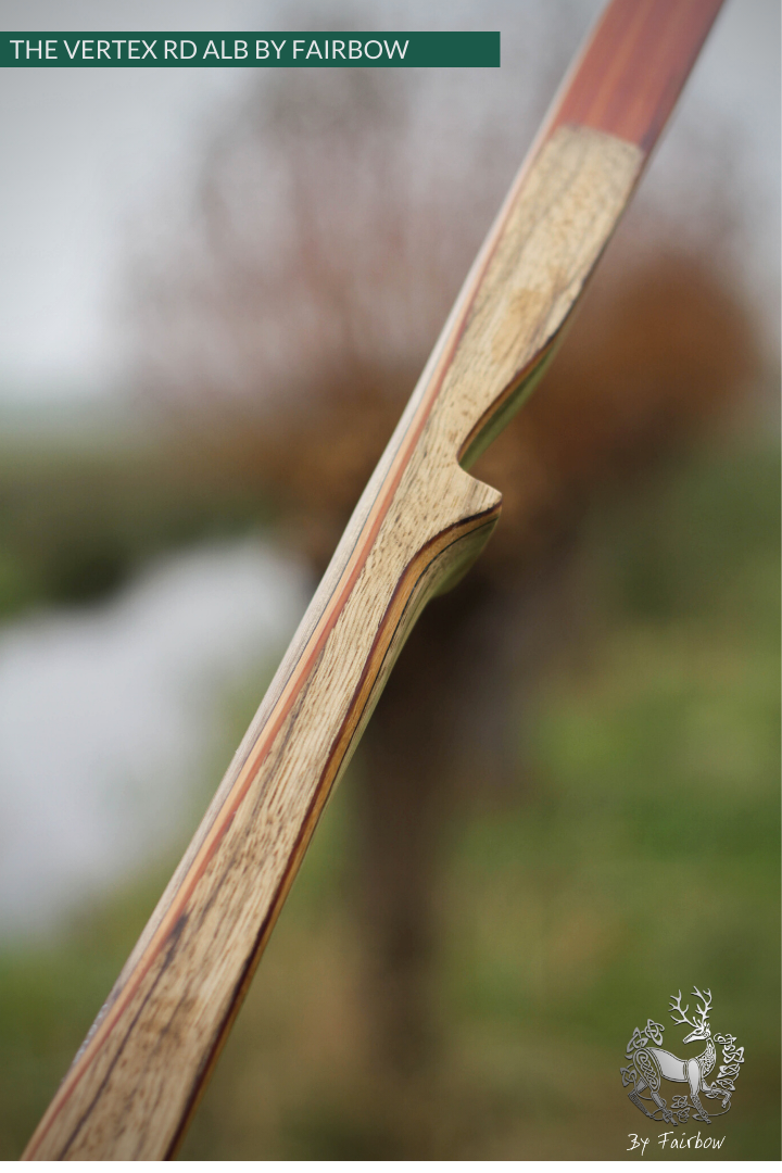 THE VERTEX BOW R-D 68" BLACK LIMBA, BAMBOO-GLASS 43 LBS @ 28 INCH RH-Bow-Fairbow-Fairbow