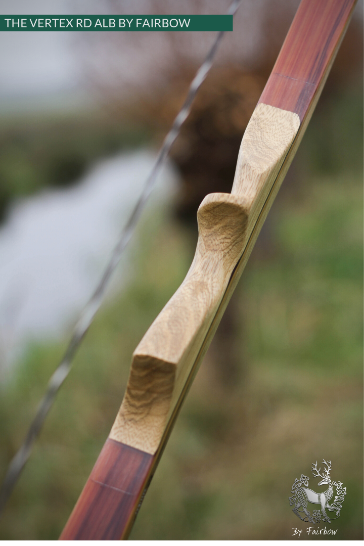 THE VERTEX BOW R-D 68" BLACK LIMBA, BAMBOO-GLASS 43 LBS @ 28 INCH RH-Bow-Fairbow-Fairbow