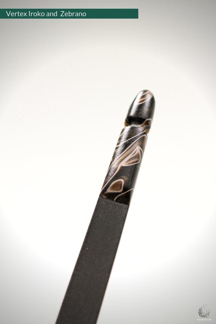 THE VERTEX BOW R-D 68" IROKO AND BLACK BAMBOO-GLASS 26 LBS @ 28 INCH RH-Bow-Fairbow-Fairbow