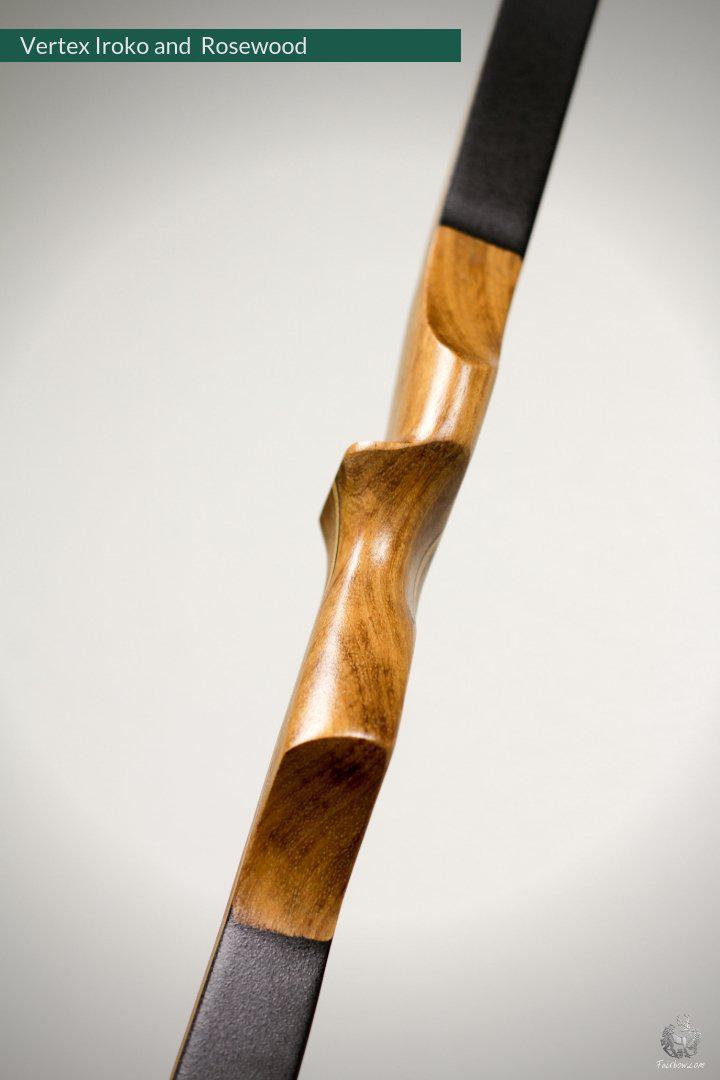 THE VERTEX BOW R-D 68" IROKO AND BLACK BAMBOO-GLASS 33 LBS @ 28 INCH RH-Bow-Fairbow-Fairbow