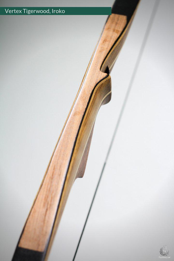 THE VERTEX BOW R-D 68" IROKO AND BLACK BAMBOO-GLASS 35 LBS @ 28 INCH RH-Bow-Fairbow-Fairbow