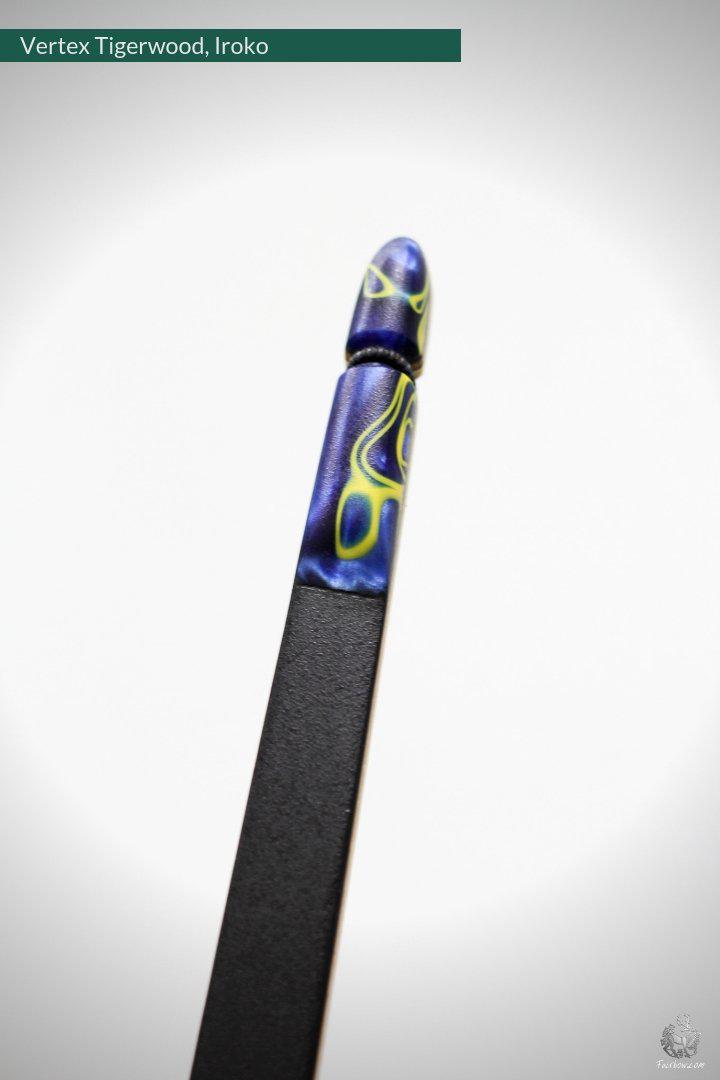 THE VERTEX BOW R-D 68" IROKO AND BLACK BAMBOO-GLASS 35 LBS @ 28 INCH RH-Bow-Fairbow-Fairbow